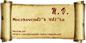 Moczkovcsák Véta névjegykártya